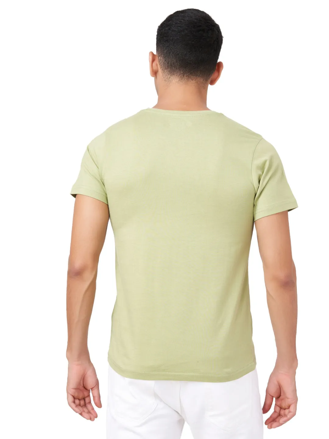 100 % Cotton Round Neck Solid Regular Half Sleeve T-Shirt