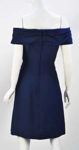 1960s Arnold Scaasi Navy Cocktail Dress