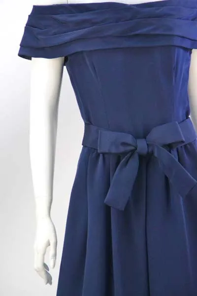 1960s Arnold Scaasi Navy Cocktail Dress