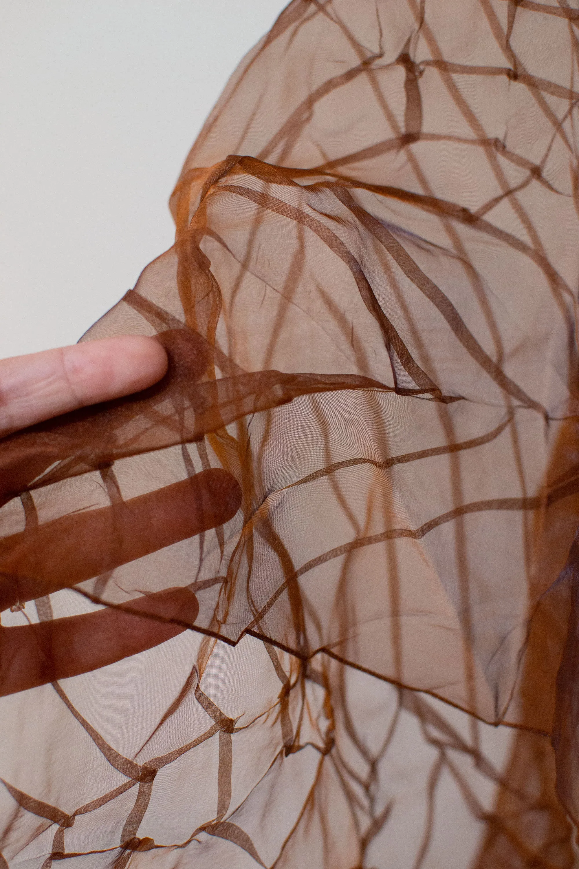 1990s Textural Iridescent Scarf