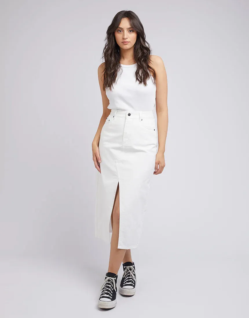 All About Eve Jessie Midi Skirt - Vintage White