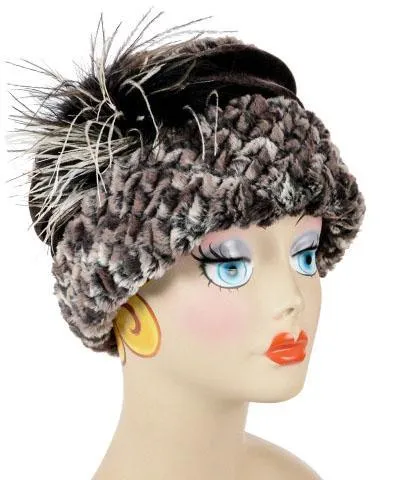 Ana Cloche Hat Style - Luxury Faux Fur in Calico