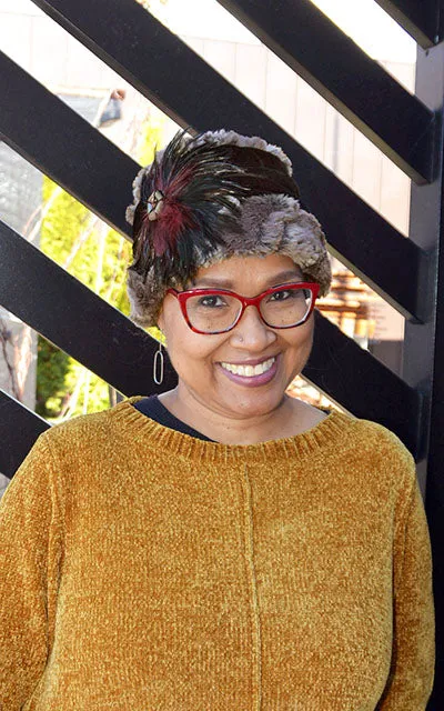Ana Cloche Hat Style - Luxury Faux Fur in Muddy Waters