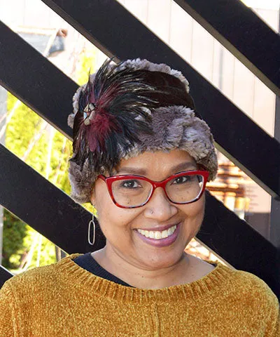 Ana Cloche Hat Style - Luxury Faux Fur in Muddy Waters
