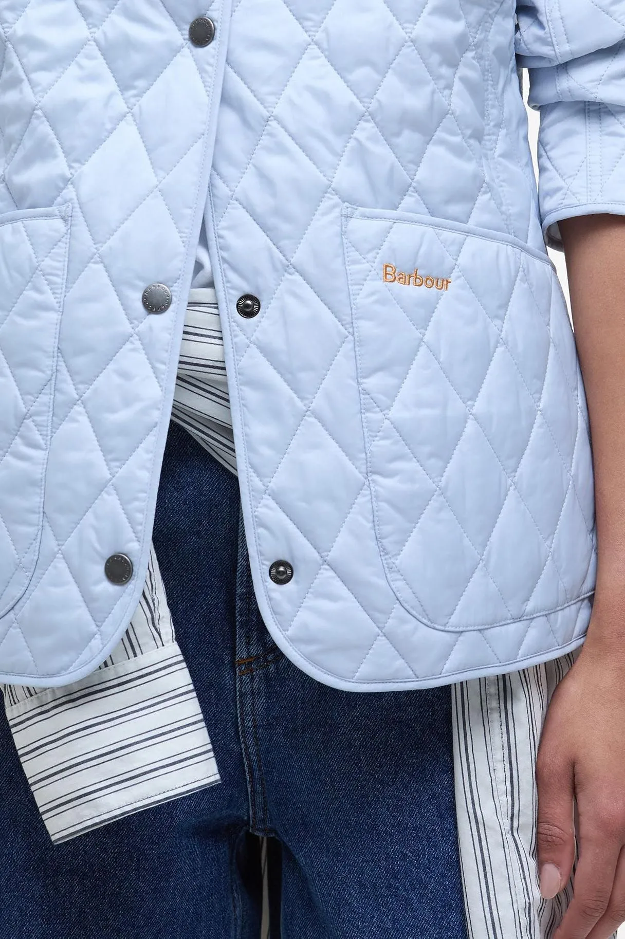 Barbour Annandale Ladies quilted jacket in Breeze Blue LQU0475BL18
