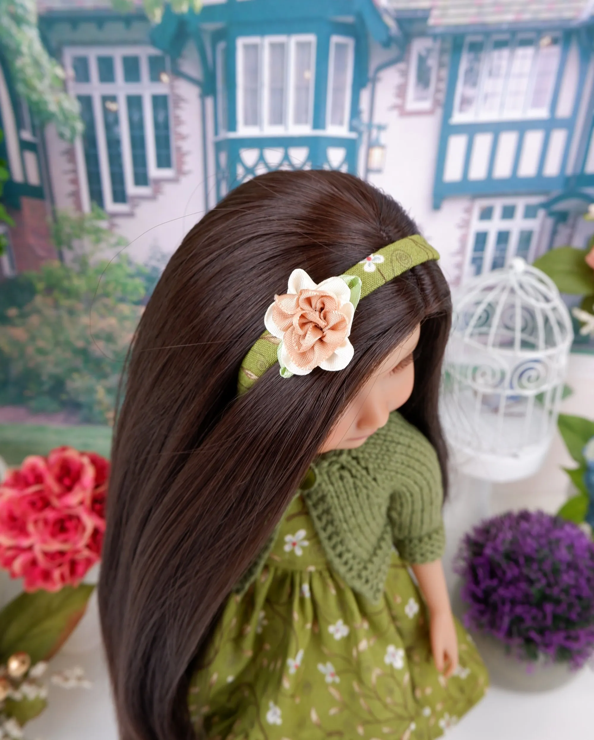 Beautiful Meadow - dress & sweater with shoes for Ruby Red Fashion Friends doll