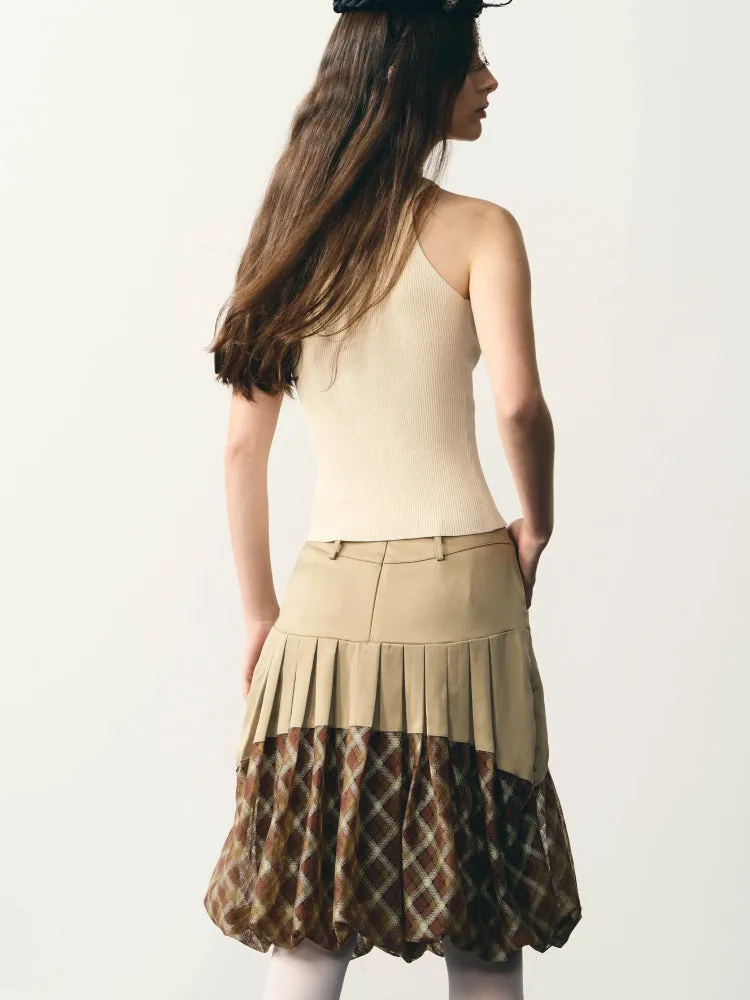 beige tight knitted vest