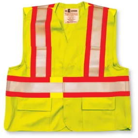 Big K Men's Hi-Vis CSA Safety Indura Ultrasoft Tearaway Flame Resistant Traffic Vest | 3M Reflective Tape | HRC 2 | Durable & Comfortable | Sizes S-5XL