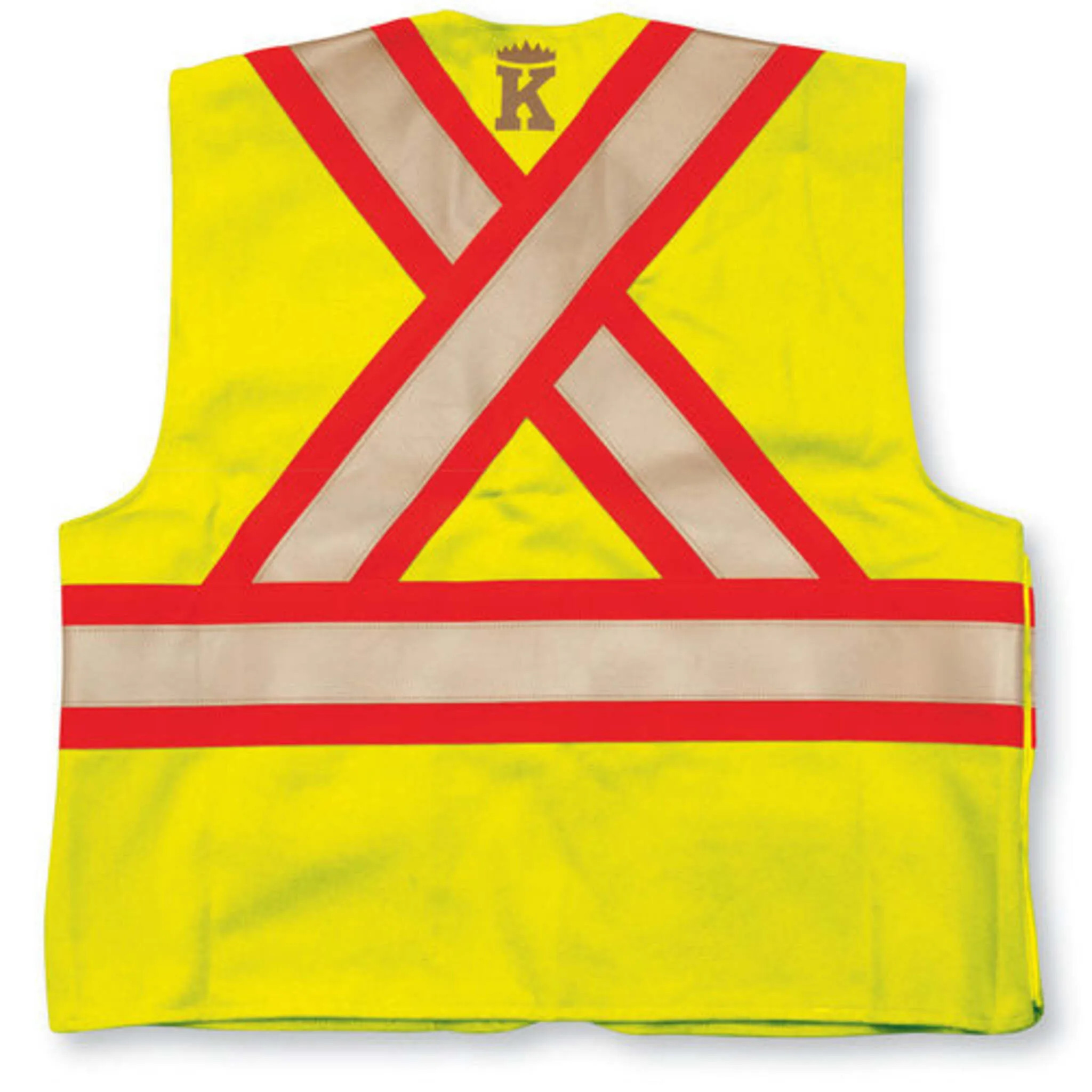 Big K Men's Hi-Vis CSA Safety Indura Ultrasoft Tearaway Flame Resistant Traffic Vest | 3M Reflective Tape | HRC 2 | Durable & Comfortable | Sizes S-5XL