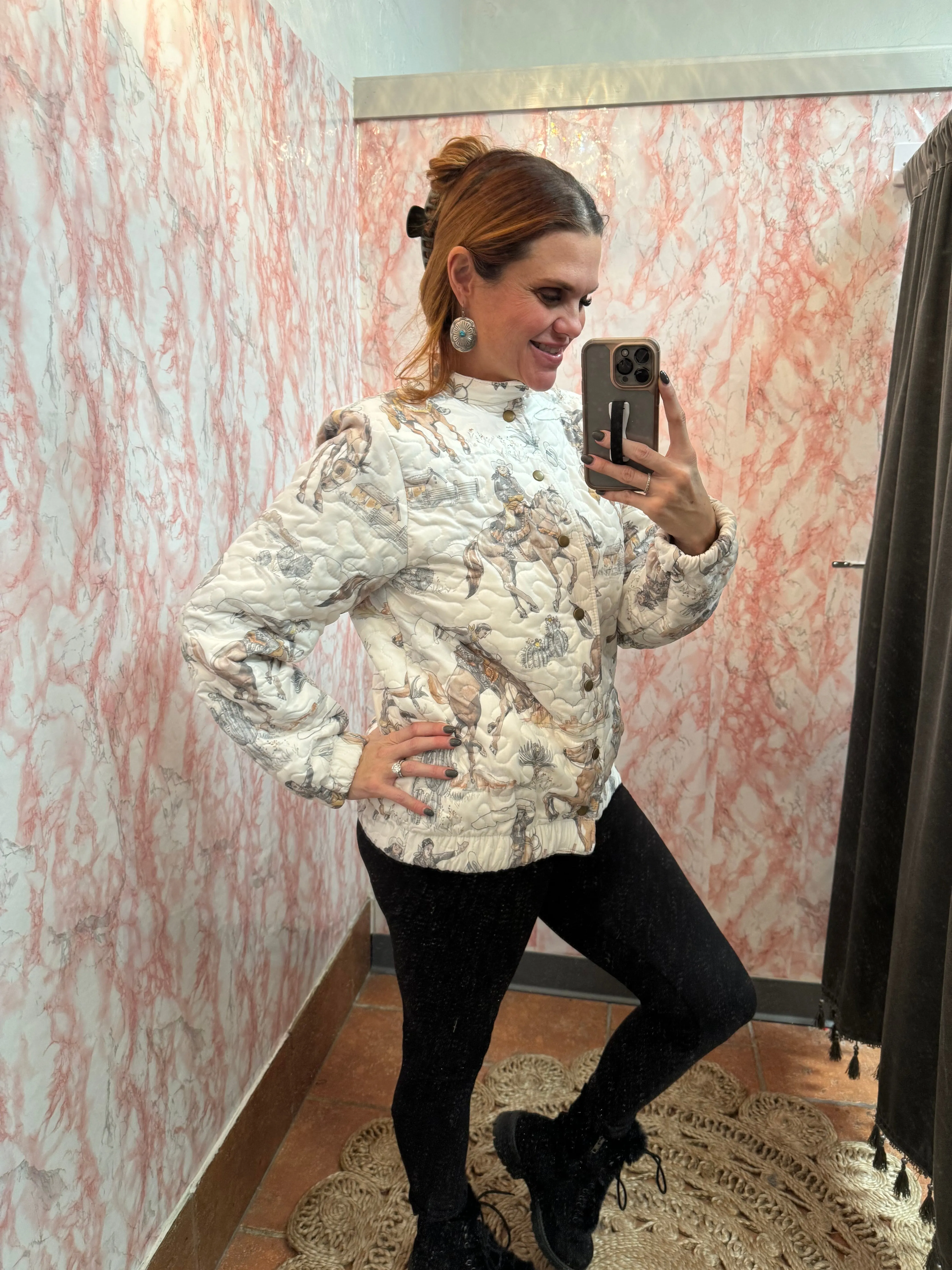 Birdie Quilted Bomber Jacket
