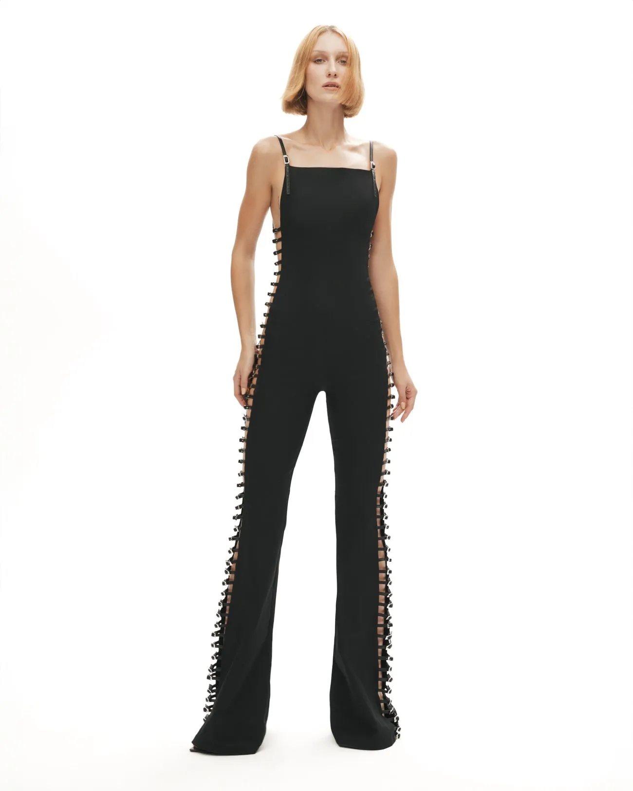 Black Side Detailed Provocatrix Jumpsuit