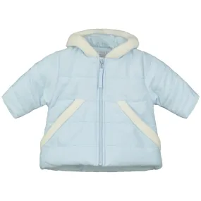 Blue Fur Trim Coat