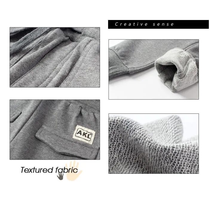 Boys Solid Color Jogger Pants