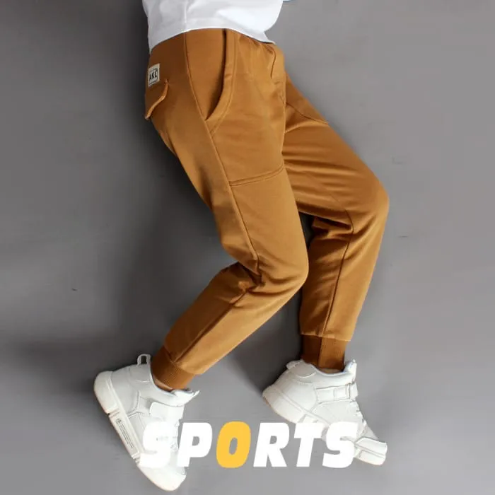 Boys Solid Color Jogger Pants