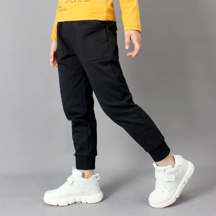 Boys Solid Color Jogger Pants