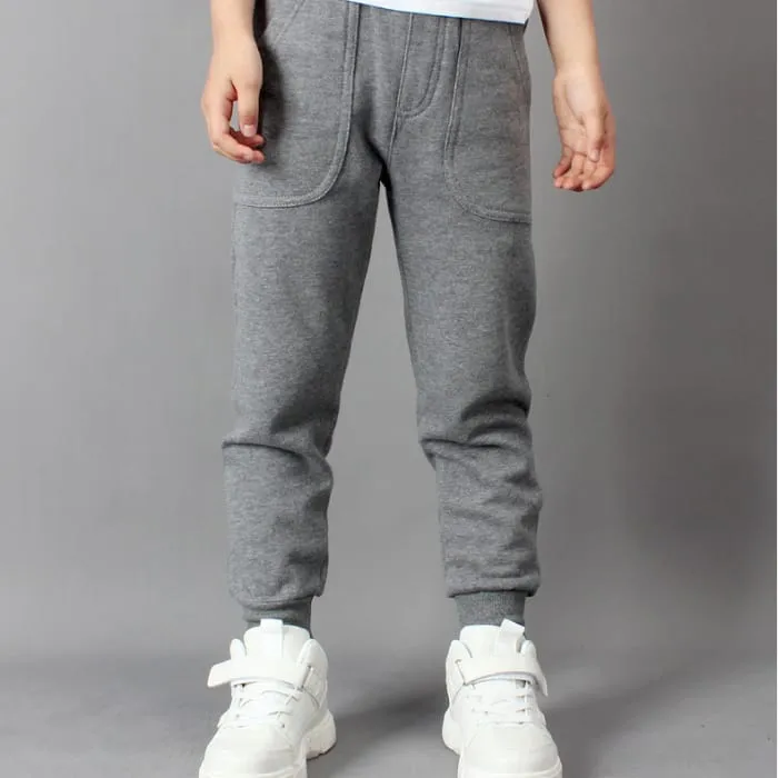 Boys Solid Color Jogger Pants