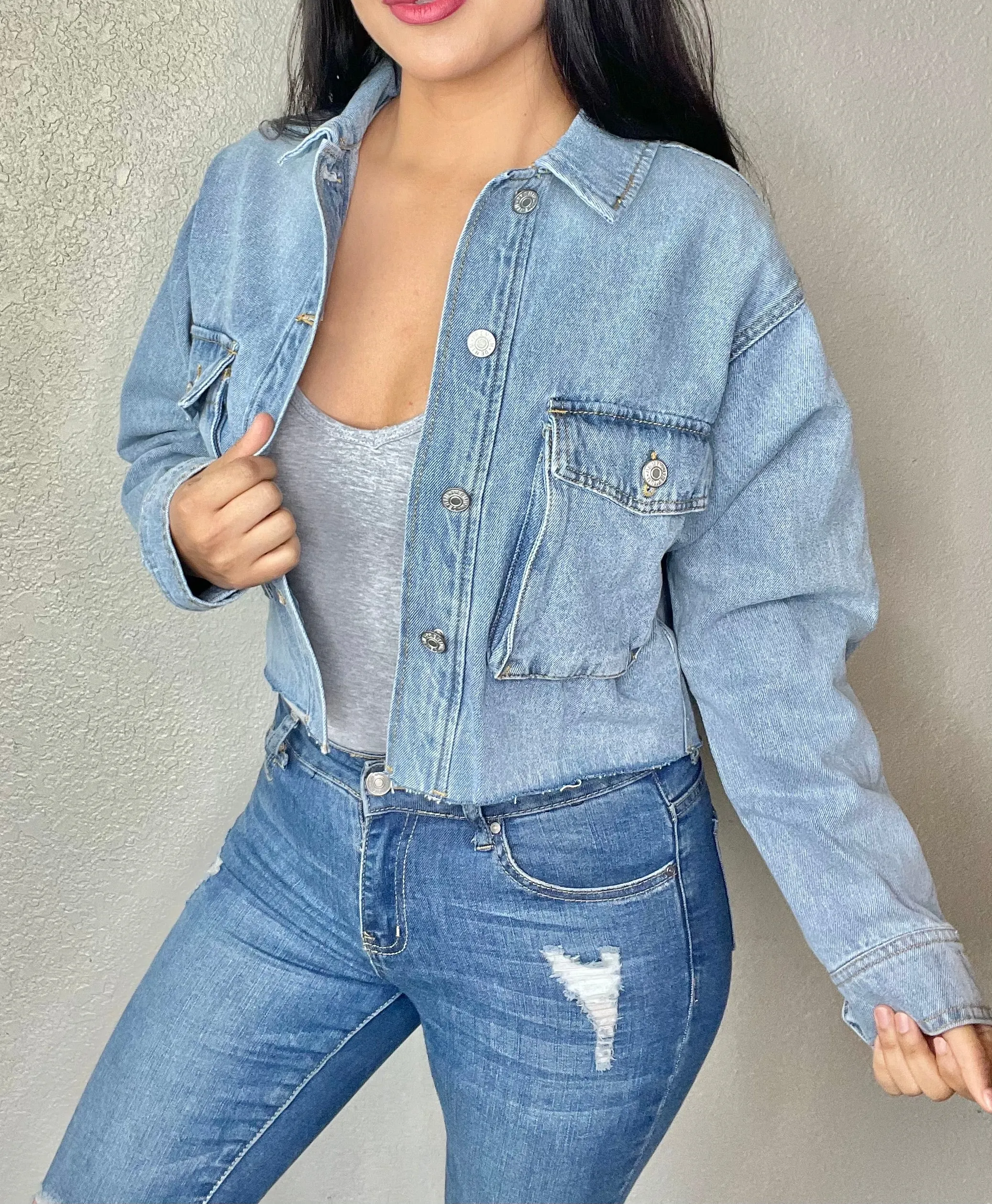 Cali Girl Denim Jean Jacket (medium wash)