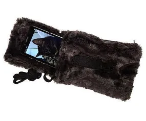 Cell Phone Purse - Luxury Faux Fur in Espresso Bean