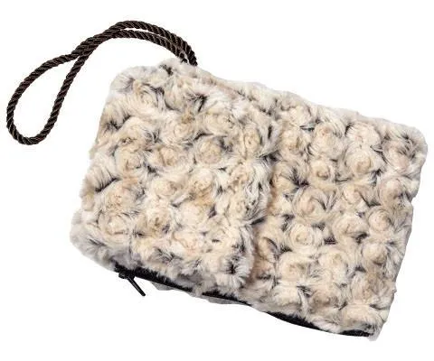 Cell Phone Purse - Rosebud Faux Fur