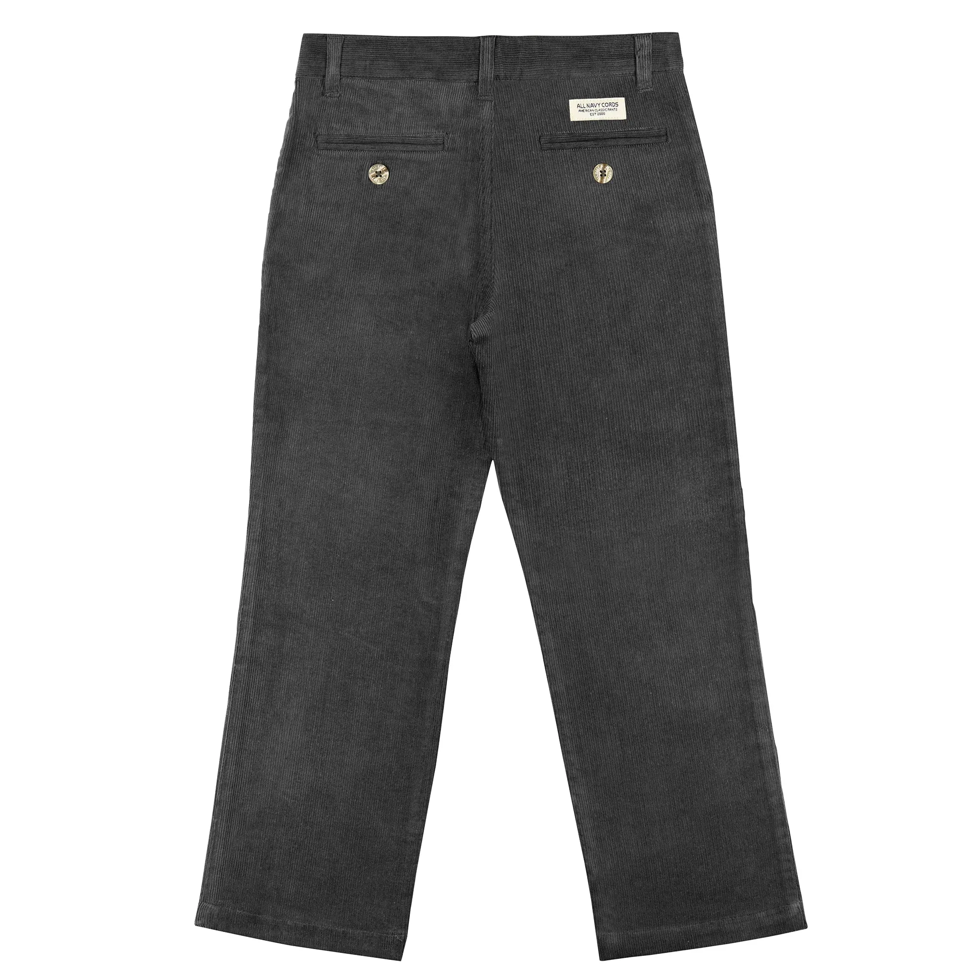 Charcoal Gray Slim Fit Corduroy Pants