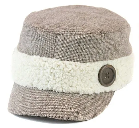 Chic Tweed Cadet Cap
