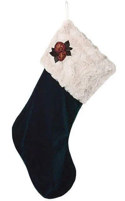 Christmas Stocking -  Assorted Festive Velvets with Assorted Cuddly Faux Fur Cuffs