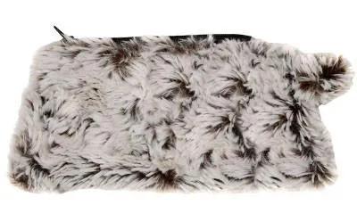 Coin Purse & Cosmetic Bag - Luxury Faux Fur in Sienna Stratus