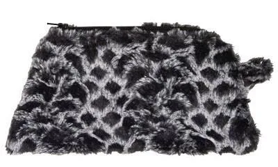Coin Purse & Cosmetic Bag - Luxury Faux Fur in Snow Owl (Limited Availability)