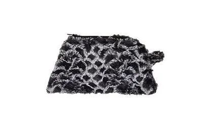 Coin Purse & Cosmetic Bag - Luxury Faux Fur in Snow Owl (Limited Availability)