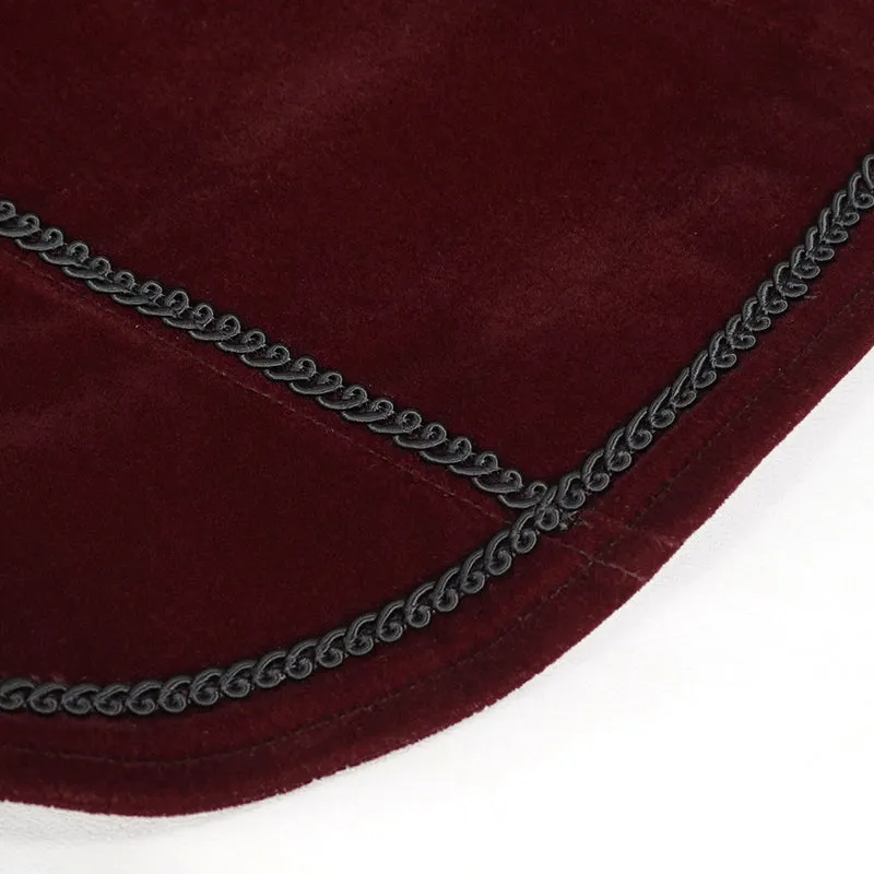CT19302 women wine gothic short coat
