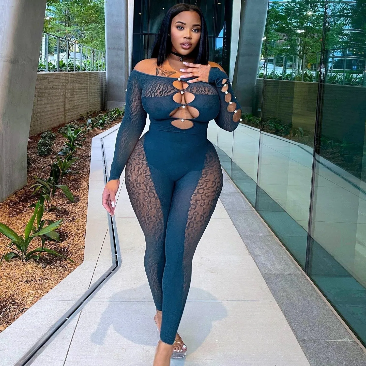 Elegant Off Shoulder Cuts Jumpsuit