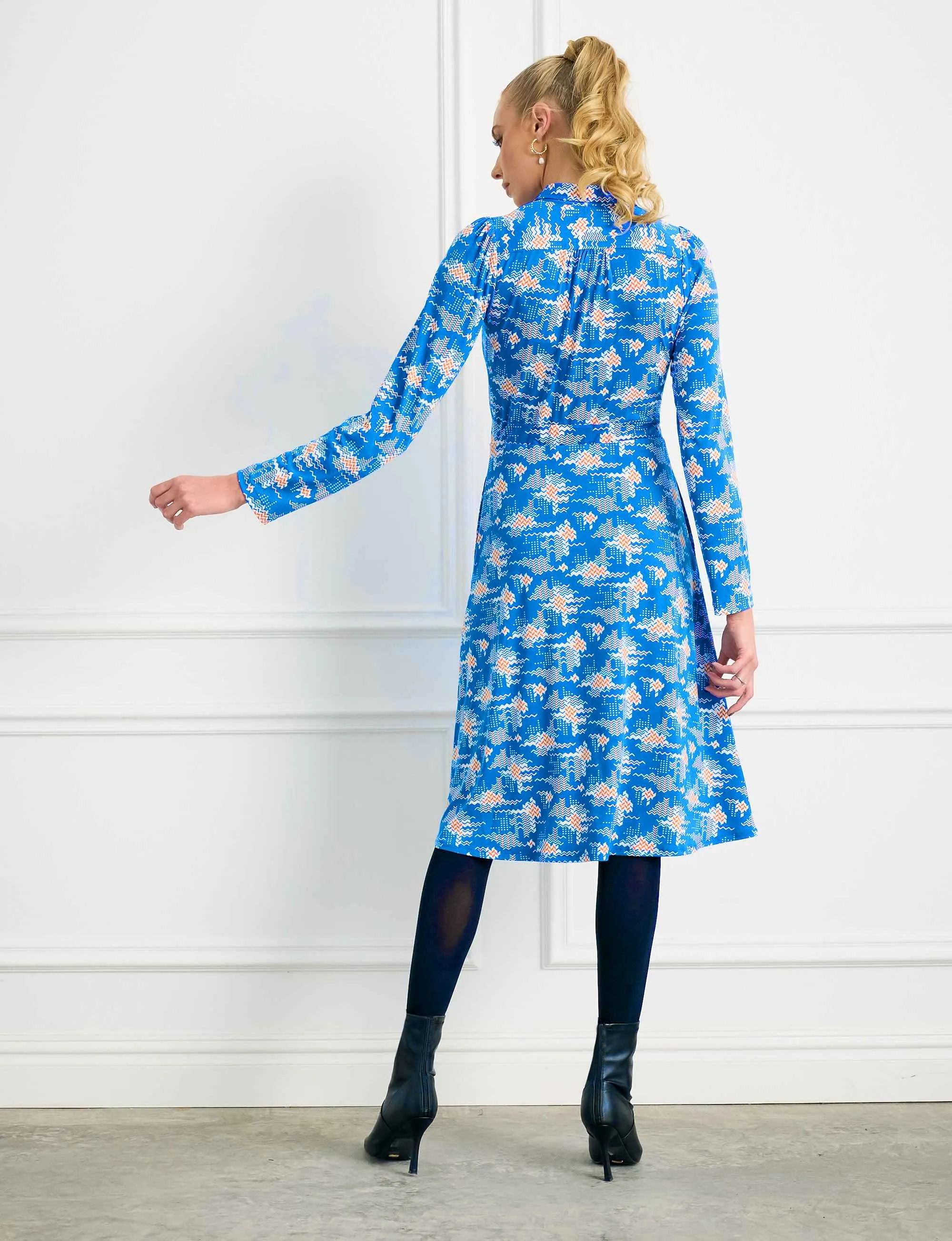 Evelina 'Cupid's Arrow' Shirtmaker Knee Length Dress