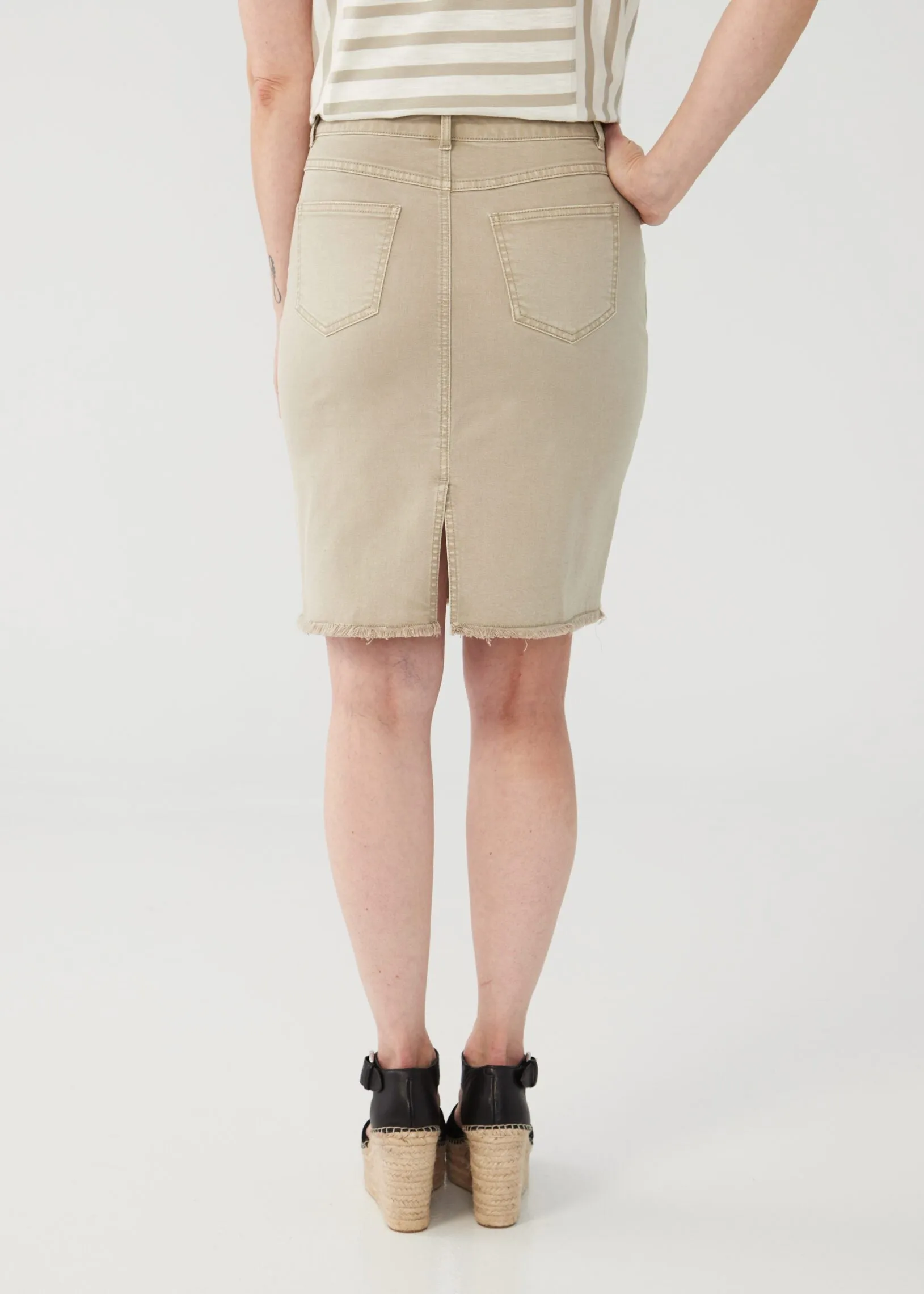FDJ Denim Pencil Skirt - Bay Leaf
