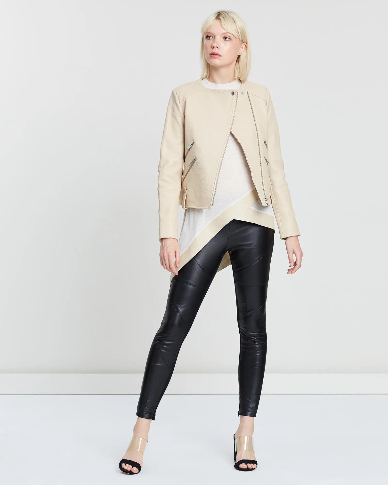 Fulton Leather Jacket - Almond