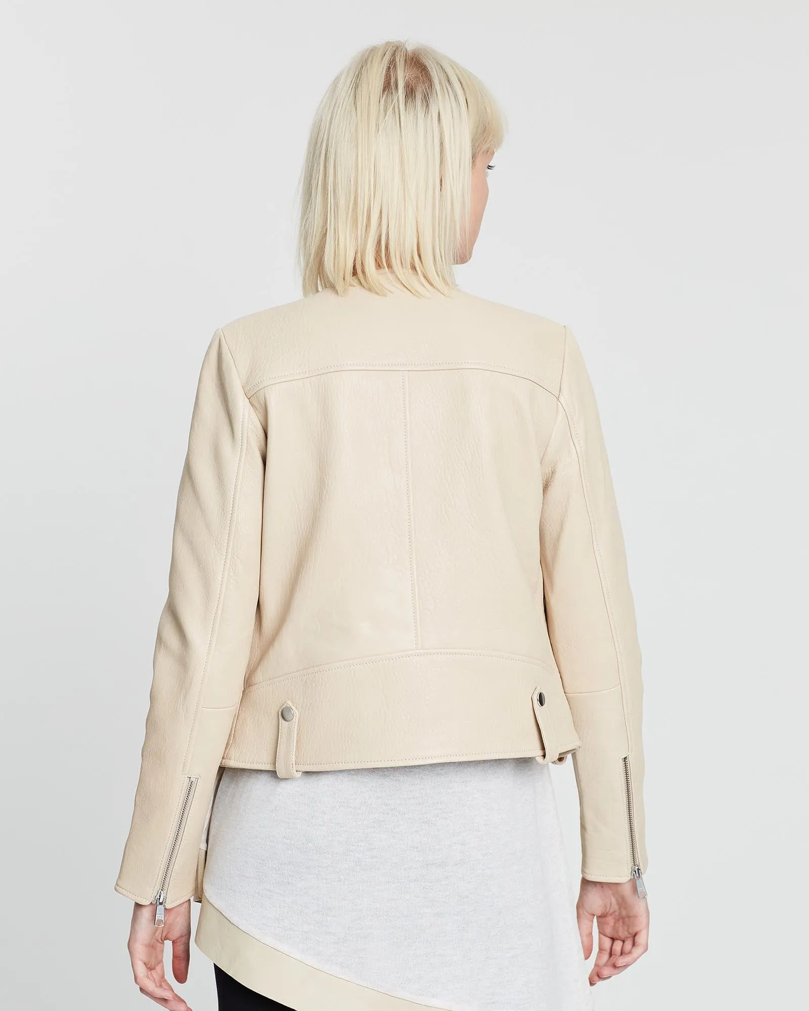 Fulton Leather Jacket - Almond