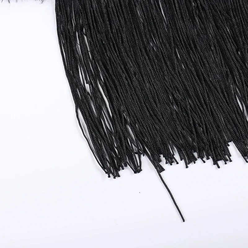 Fuzzy Feels Fringe Mini Skirt