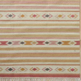 Hand-woven Wool Kilim  - Andalusia Saffron - Small
