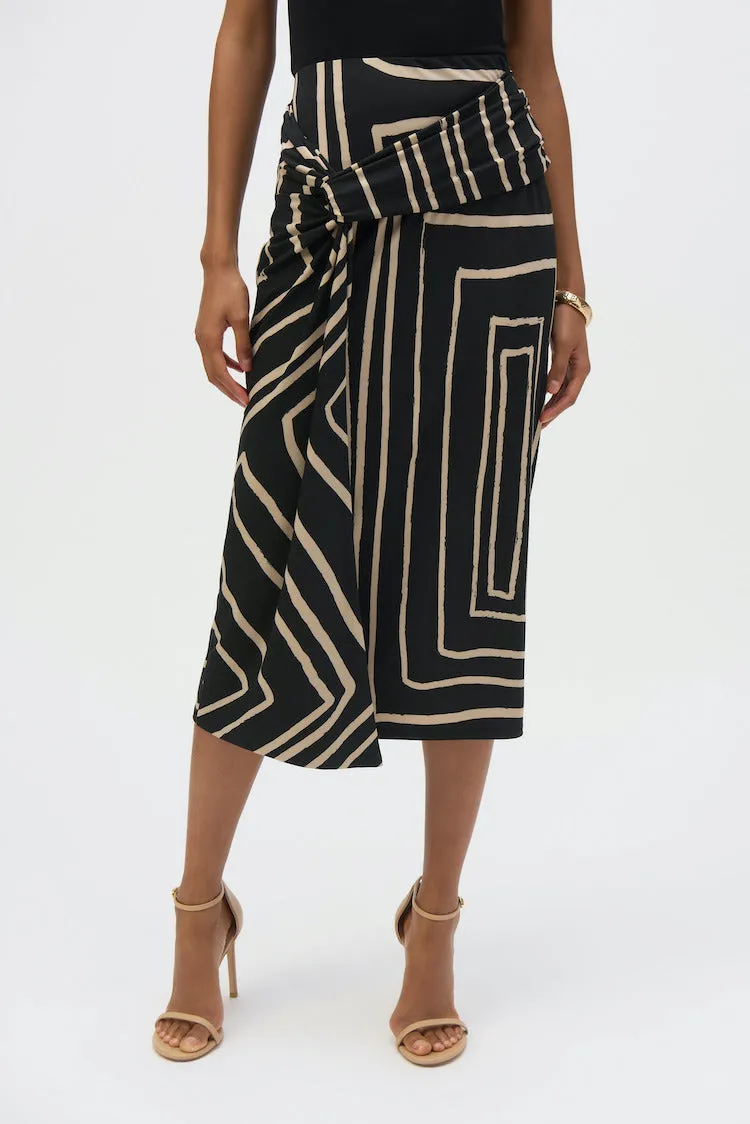 High-waist Midi Wrap Skirt