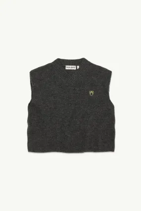 Knitted Vest Dark Grey