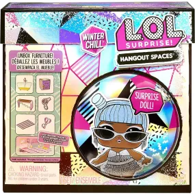 LOL Surprise Winter Chill Hangout Spaces Furniture Playset with Ice Doll, 10  Surprises with Accessories, For LOL Dollhouse Play - Collectible Toy for Kids, Gift for Girls Boys Ages 4 5 6 7  Years Old