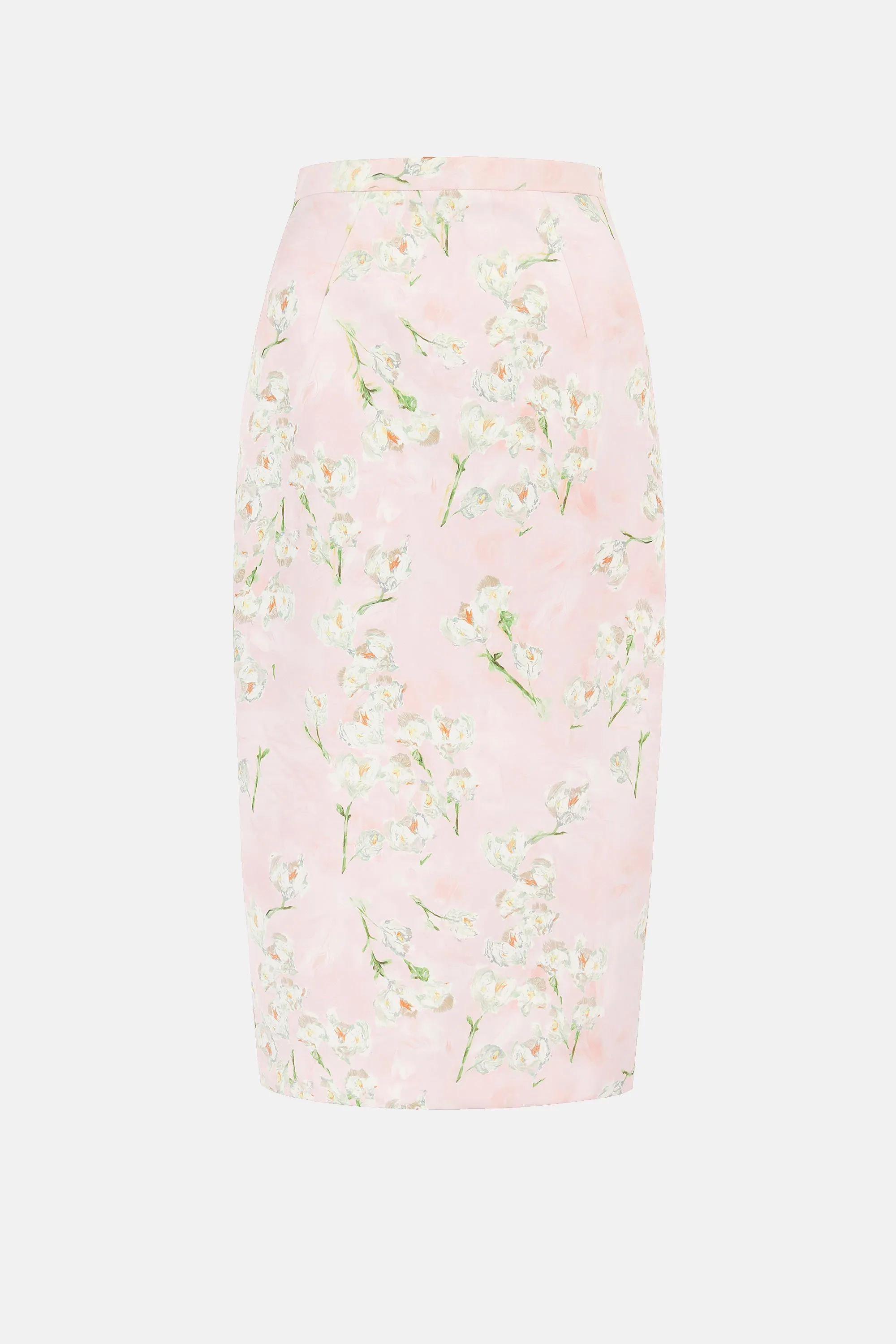 Lorelei Skirt In Little Lillies On Pink Floral Print Genzianella
