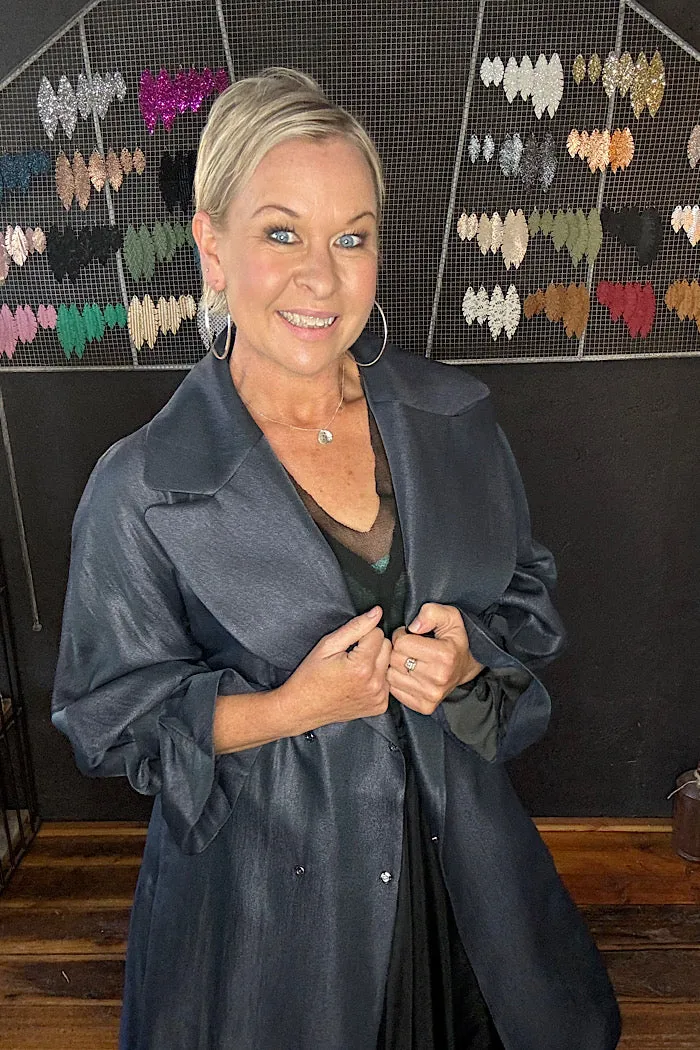 MA DAINTY OPERA TRENCH COAT - NAVY