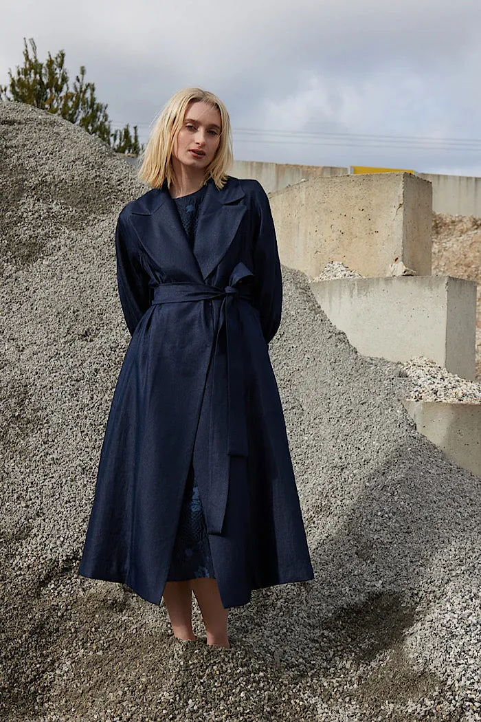 MA DAINTY OPERA TRENCH COAT - NAVY