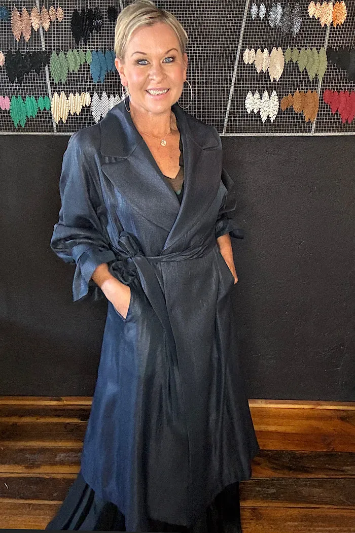 MA DAINTY OPERA TRENCH COAT - NAVY
