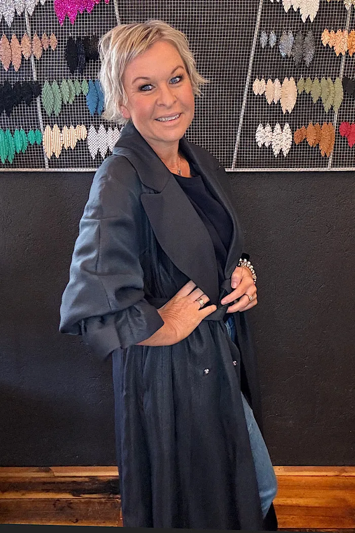 MA DAINTY OPERA TRENCH COAT - NAVY