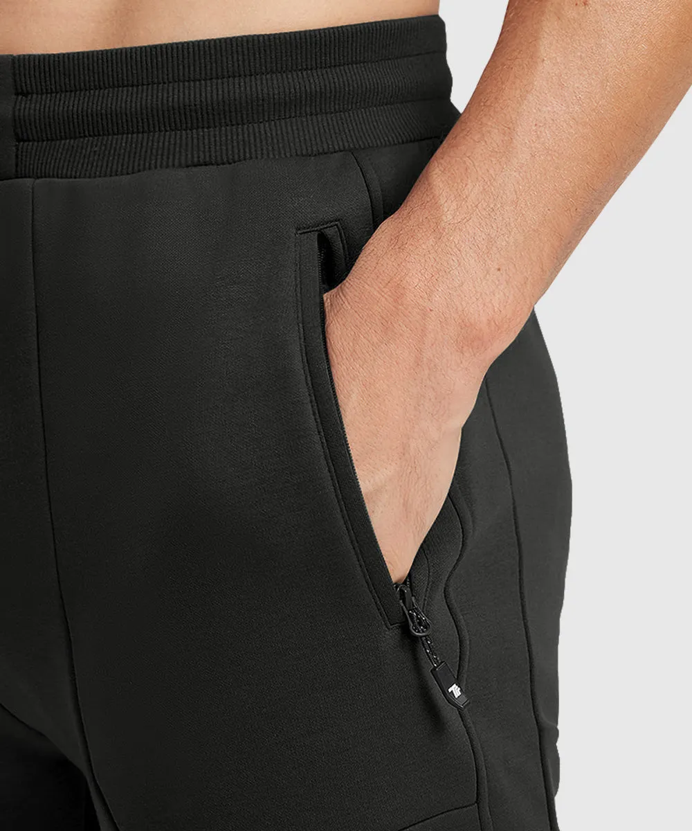 Men's Fleece Athletic Running Rib Knit Cuff Pants