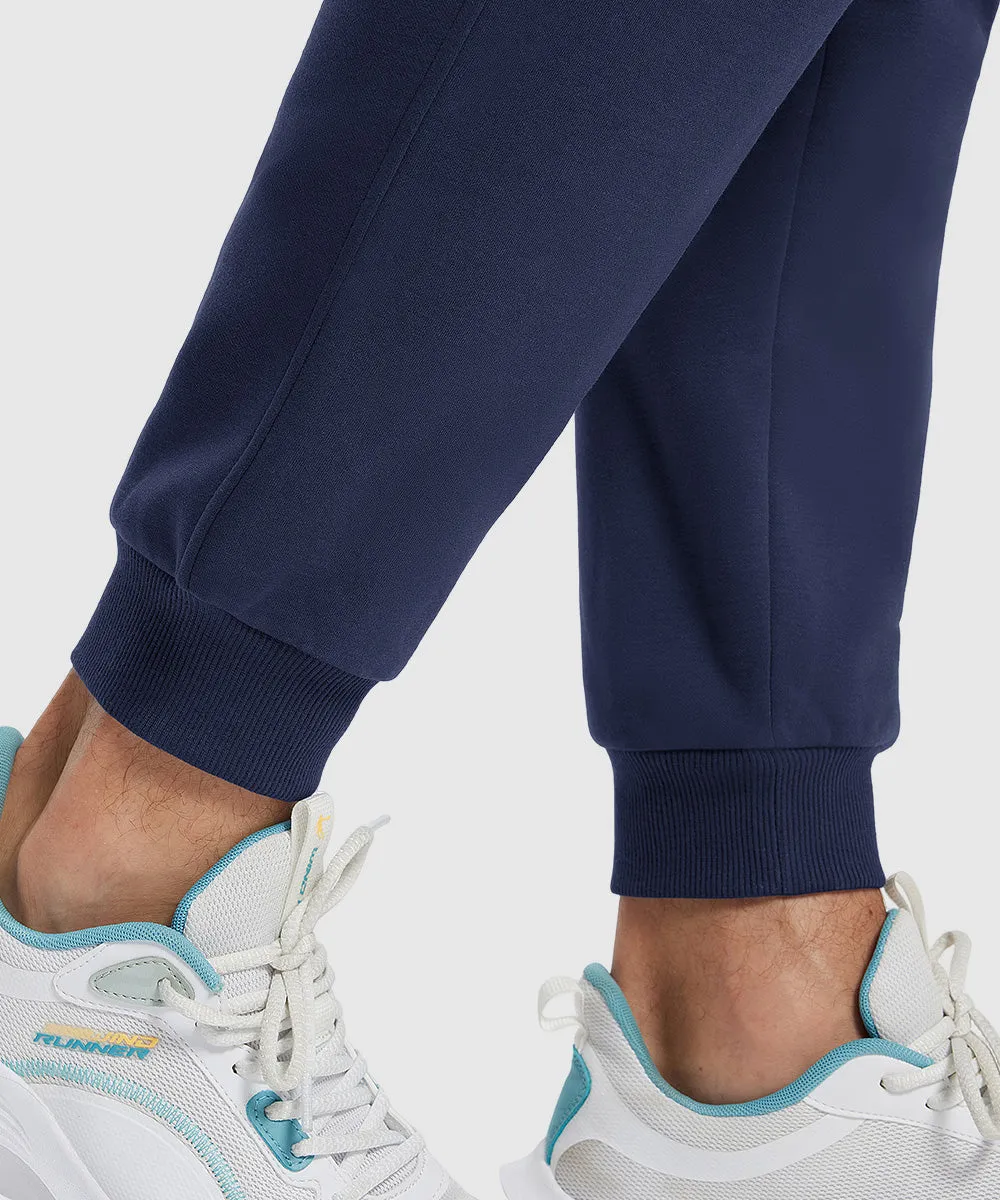 Men's Fleece Athletic Running Rib Knit Cuff Pants