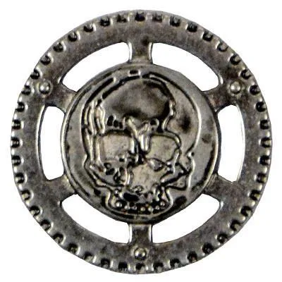 Metal Skull Gear Button