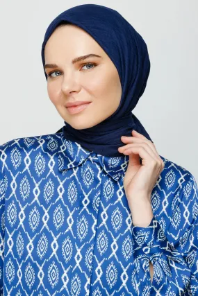 Navyblue Bamboo Square Scarf