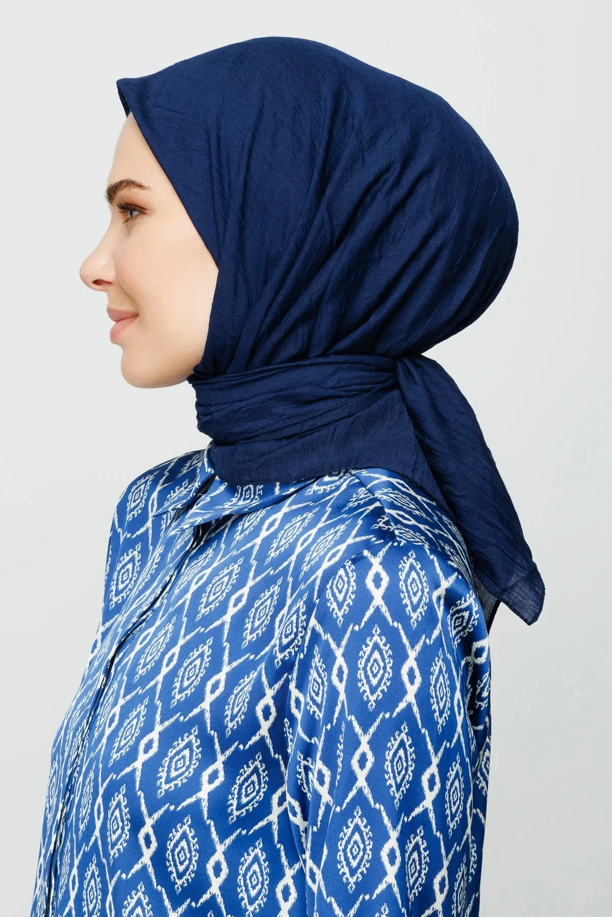 Navyblue Bamboo Square Scarf